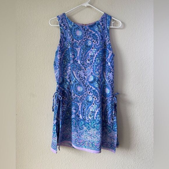 Lilly Pulitzer Hello Sunshine Donna Romper Purple Paisley Sleeveless Size‎ 2 - Picture 4 of 12